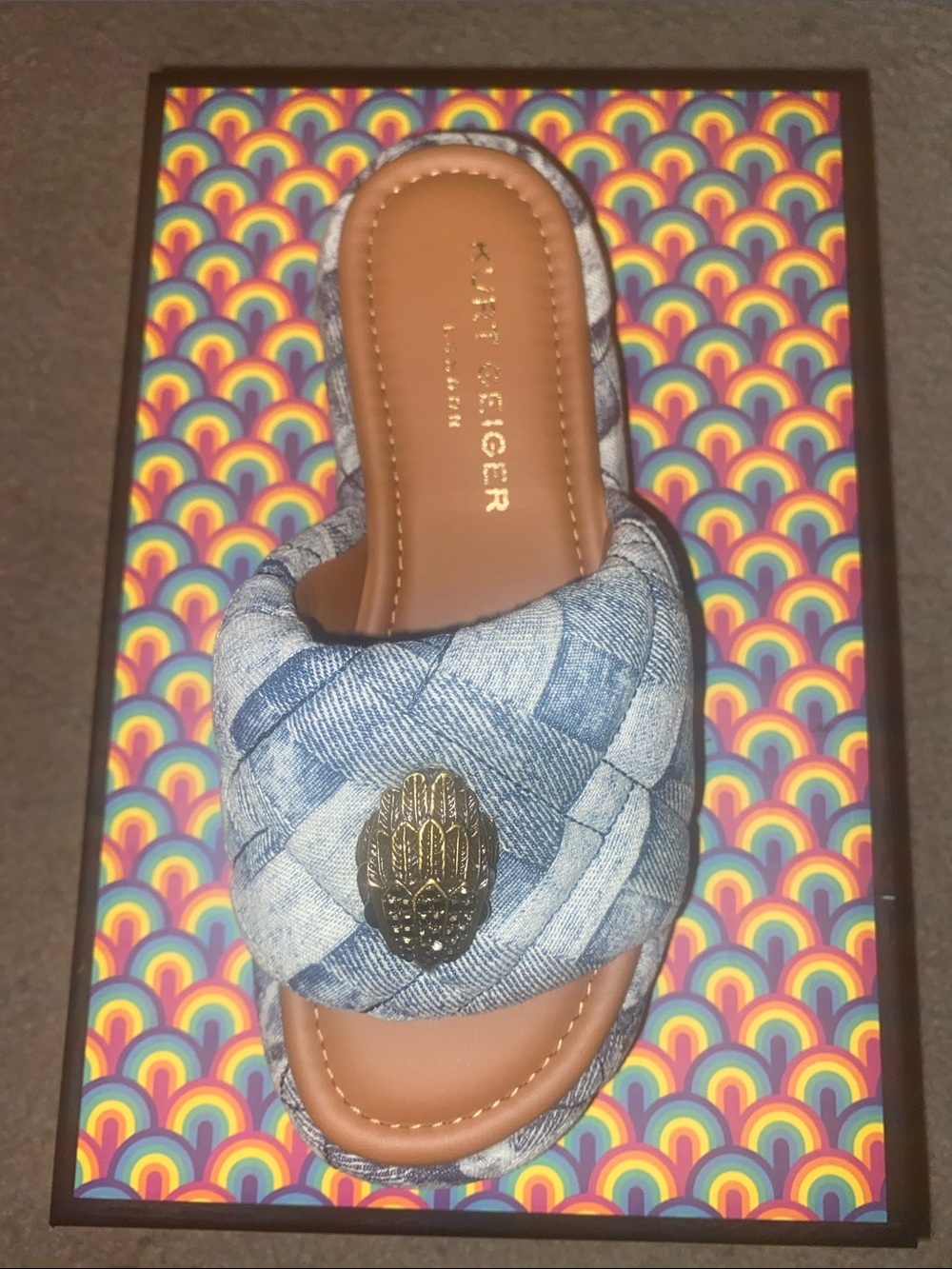 Kurt Geiger Kensington Puff Platform Slide Denim
Sandal